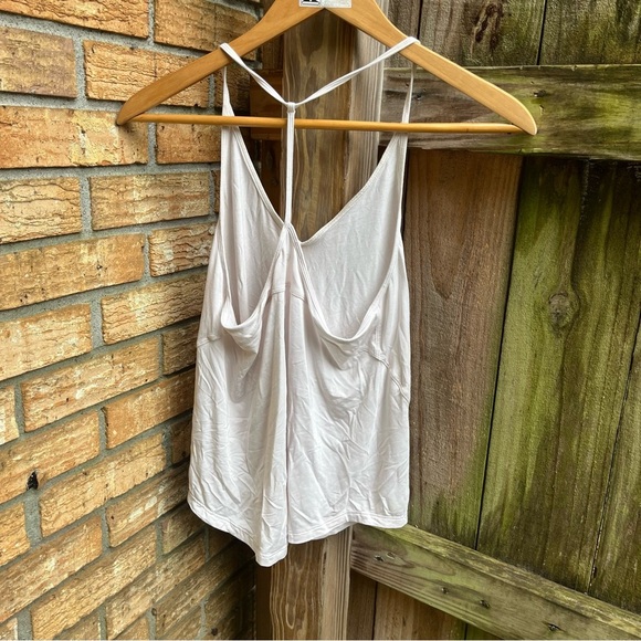 Lululemon Athletica Light Cream Tie Back Tank Top - Picture 2 of 3